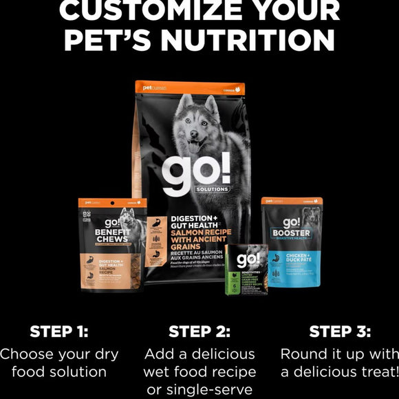 Go! Solutions Benefit Chews Digestion + Gut Health Salmon Recipe Soft & Chewy Treats for Dogs (6 oz)