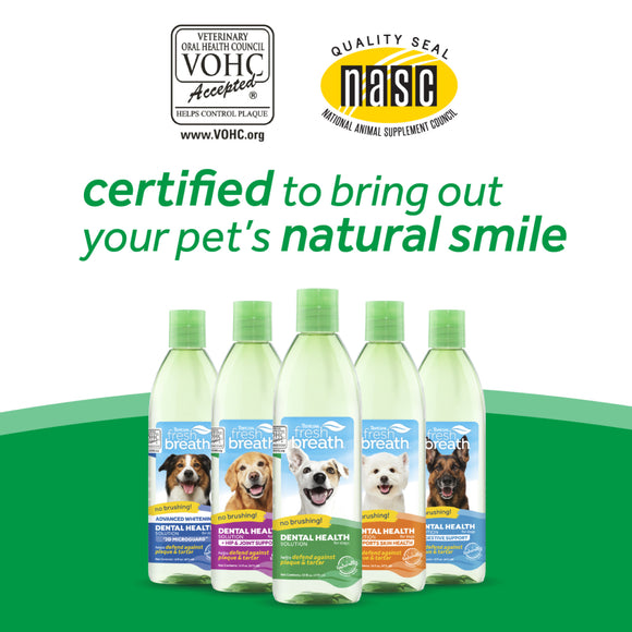 TropiClean Fresh Breath Advanced Whitening Dental Health Solution for Dogs