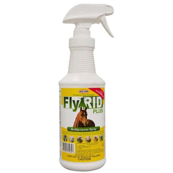 Durvet FlyRID Plus Spray For Horses and Farming Care (32 oz)