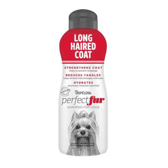 TropiClean PerfectFur Long Haired Coat Shampoo for Dogs (16 oz)