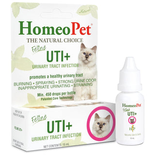 HomeoPet Feline UTI+ Urinary-Tract Support for Cats (15 ml)