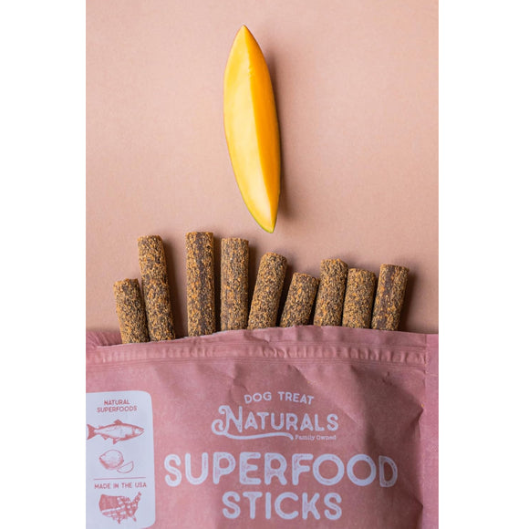 Dog Treat Naturals Superfood Sticks Salmon & Mango Dog Treats (10 oz)