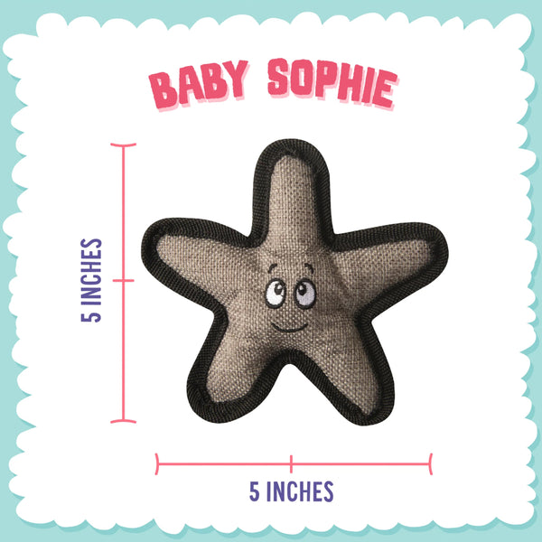 Snugarooz Baby Sophie the Starfish Durable Plush Dog Toy (5.5")