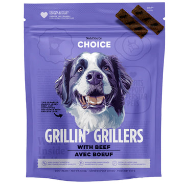 NutriSource Grillin' Grillers with Beef Chewy Dog Treats