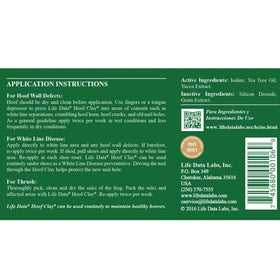 Life Data Hoof Clay Antimicrobial Hoof Packing for Horse (10 oz)