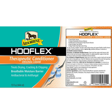 Hooflex therapeutic conditioner creates a breathable moisture barrier to ensure your horse remains comfortable.