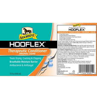 Hooflex therapeutic conditioner creates a breathable moisture barrier to ensure your horse remains comfortable.