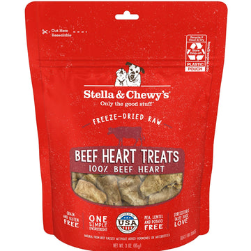 Stella & Chewy's Free-Dried Beef Hearts Dog Treats (3 oz)