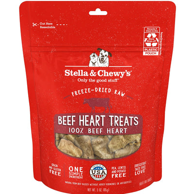 Stella & Chewy's Free-Dried Beef Hearts Dog Treats (3 oz)
