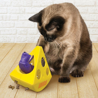 Kong Rewards Rocker Cheese Treat Dispenser Toy For Cat