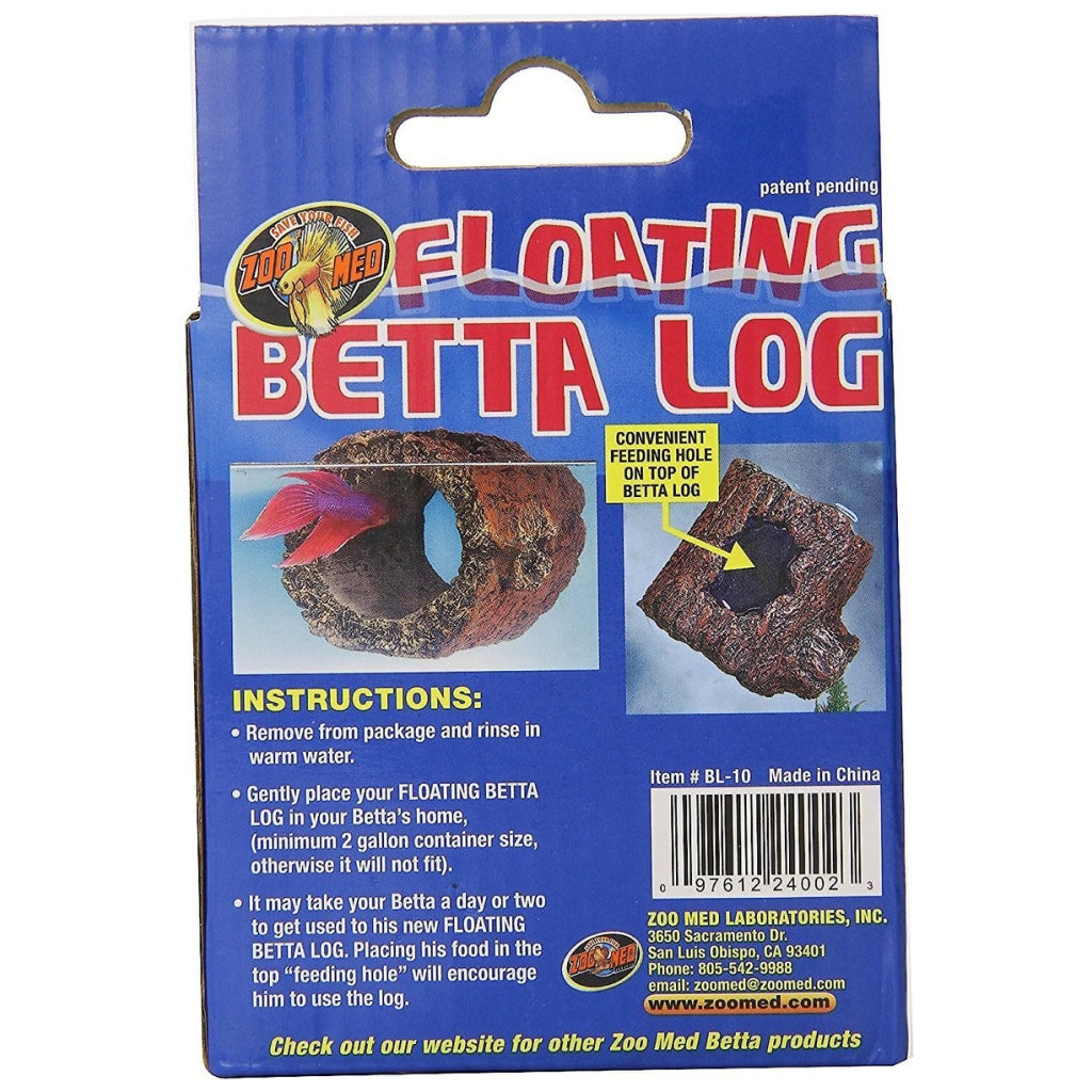 Zoo Med Floating Betta Log - Natural Habitat for Betta Fish