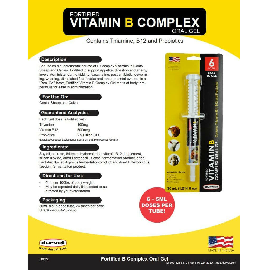 fortified vitamin b complex oral gel