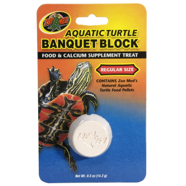 Zoo Med Aquatic Turtle Banquet Block Food & Calcium Supplement Treats