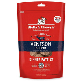 Stella & Chewy's Venison Blend Dinner Patties Freeze-Dried Raw Food for Dogs (14 oz)