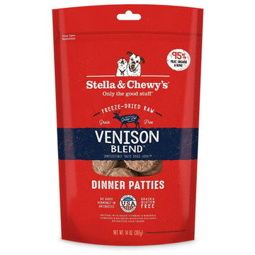Stella & Chewy's Venison Blend Dinner Patties Freeze-Dried Raw Food for Dogs (14 oz)