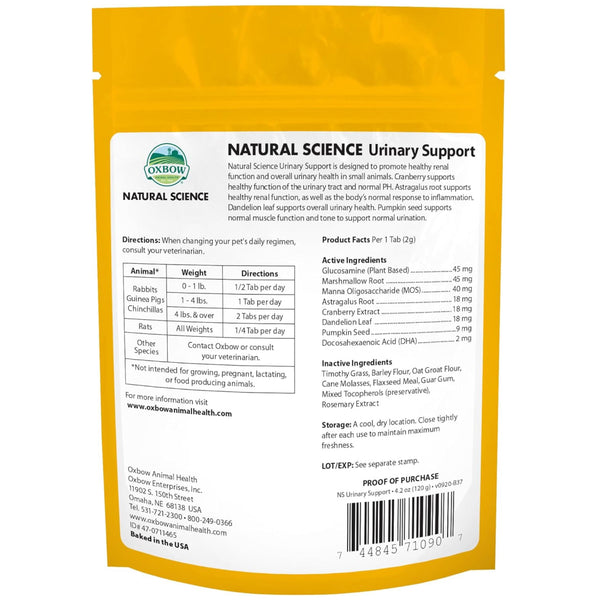 Oxbow Natural Science Urinary Support For Small Animals (60 ct)