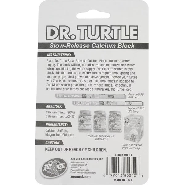 Zoo Med Dr. Turtle Slow Release Calcium Block Turtle Supplement