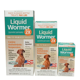 Liquid Wormer 2X Canine Anthelmintic Suspension (16 oz)