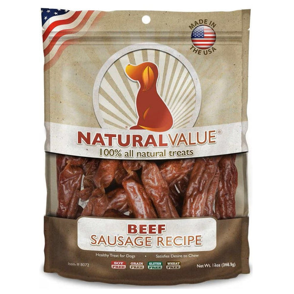 Loving Pets Natural Value Beef Sausages Dog Treats (13 oz)