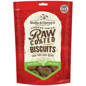 Stella & Chewy's Raw Coated Biscuits Cage-Free Duck Recipe Crunchy Dog Treats (9 oz)