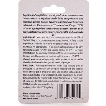 Fluker's Precision Calibrated Round Thermometer For Reptiles & Amphibians