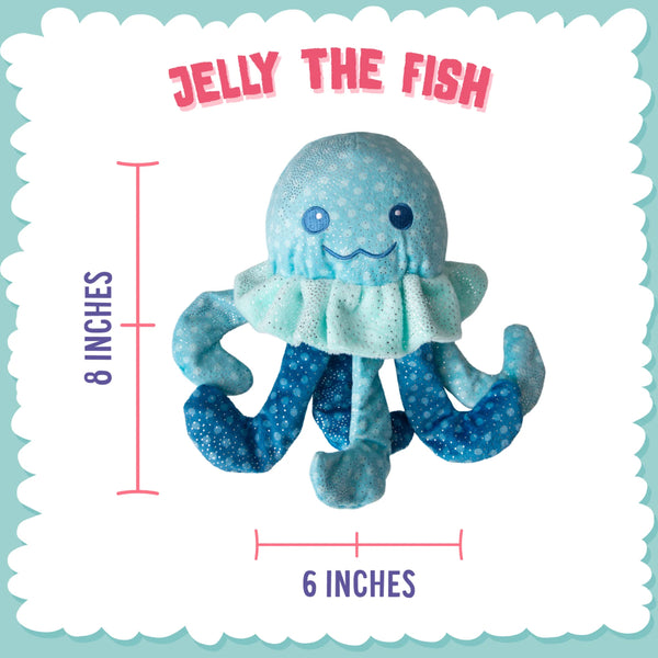 Snugarooz Jelly (Jelly Fish) Dog Plush Toy -Blue