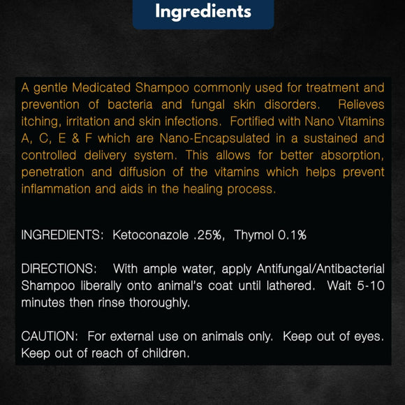 E3 K9 Antifungal & Antibacterial Shampoo for Dogs (16oz)