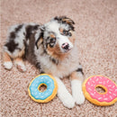 Zippy Paws Junior Donutz Strawberry Squeaky Plush Toy Dog (Small)