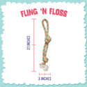 Snugarooz Fling N Floss Tug & Fetch Rope Dog Toy -Assorted (22")