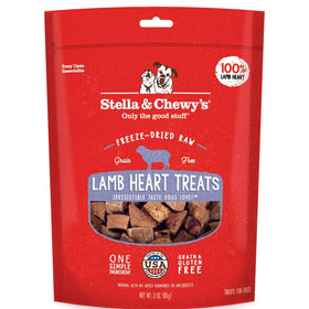 Stella & Chewy's Free-Dried Lamb Hearts Dog Treats (3 oz)