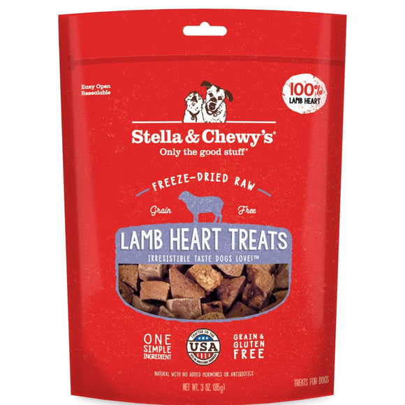 Stella & Chewy's Free-Dried Lamb Hearts Dog Treats (3 oz)