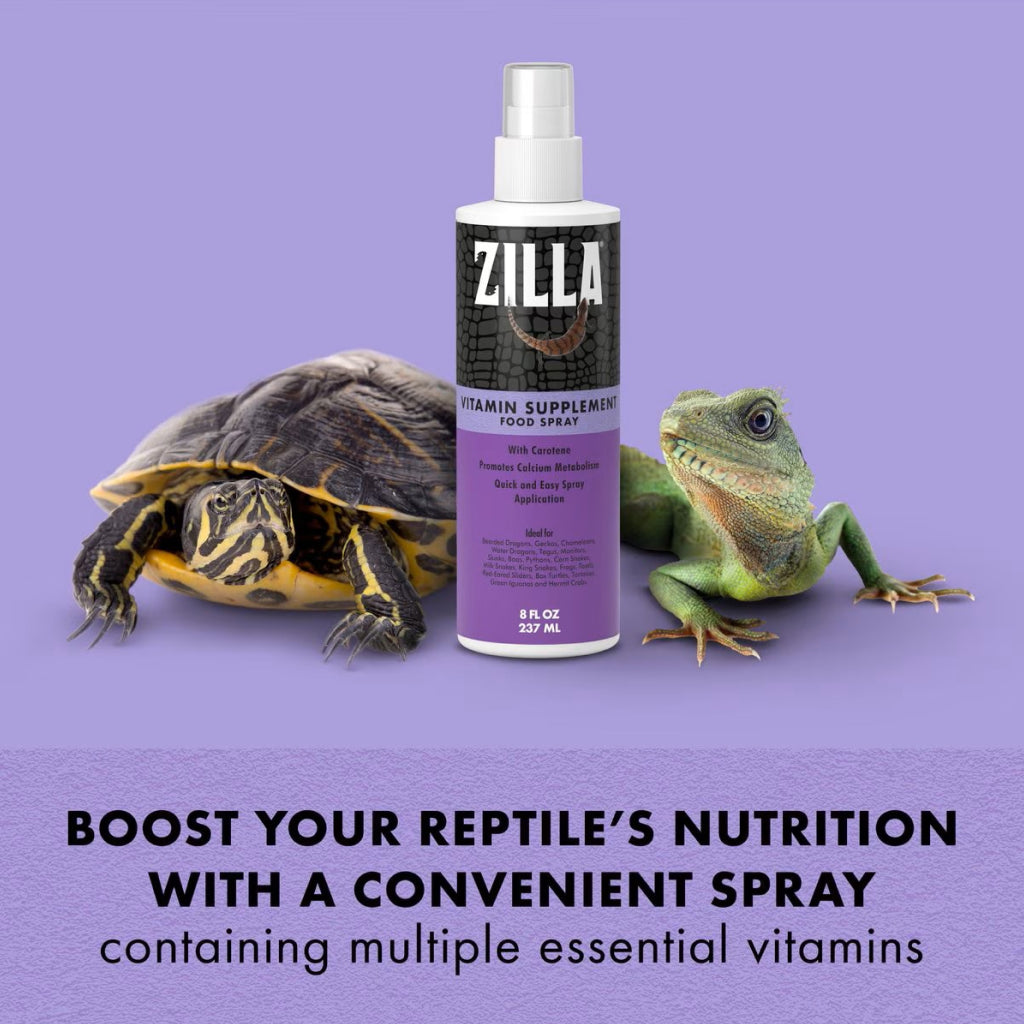 Zilla Vitamin Supplement with Carotene Food Spray For Reptiles (8 oz)