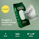 Earth Rated Hypoallergenic Dog Grooming Wipes -Unscented (100 count)