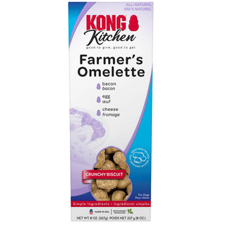 Kong Kitchen Farmer's Omelette Crunchy Biscuit Treats For Dog (8 oz)