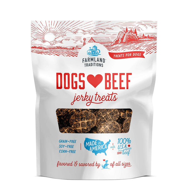 Farmland Traditions Dogs Love Beef Grain-Free Jerky Dog Treats