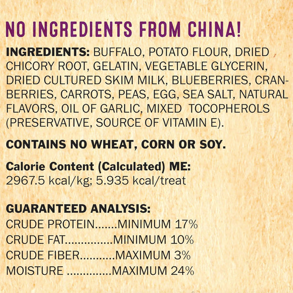 Evanger's Nothing But Natural Free-Range Buffalo Recipe Jerky Dog Treats (4.5 oz)