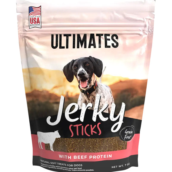 Ultimates Beef Protein Jerky Sticks Dog Treats (7 oz)