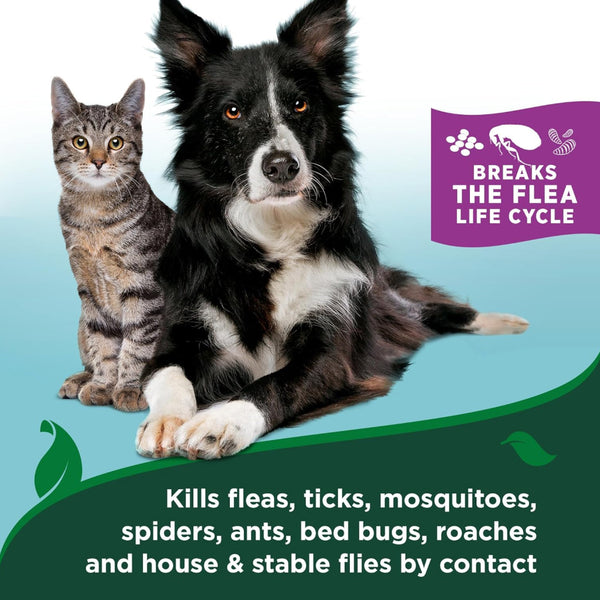 Vet's Best Flea & Tick Spray For Cat and Home -Cotton Spice Scent (32 oz)