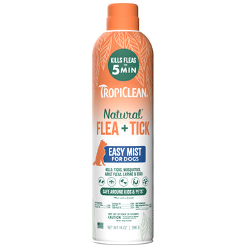TropiClean Natural Flea & Tick Easy Mist Spray for Dogs (14 oz)