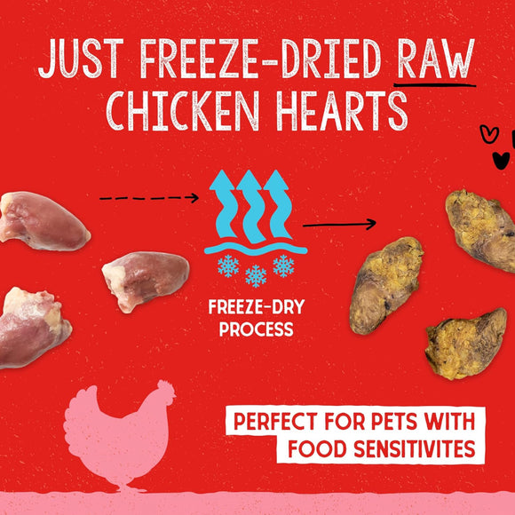 Stella & Chewy's Free-Dried Chicken Hearts Dog Treats
