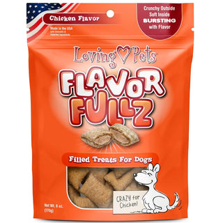 Loving Pets Flavorfullz Filled Chicken Flavor Treats for Dogs -6oz