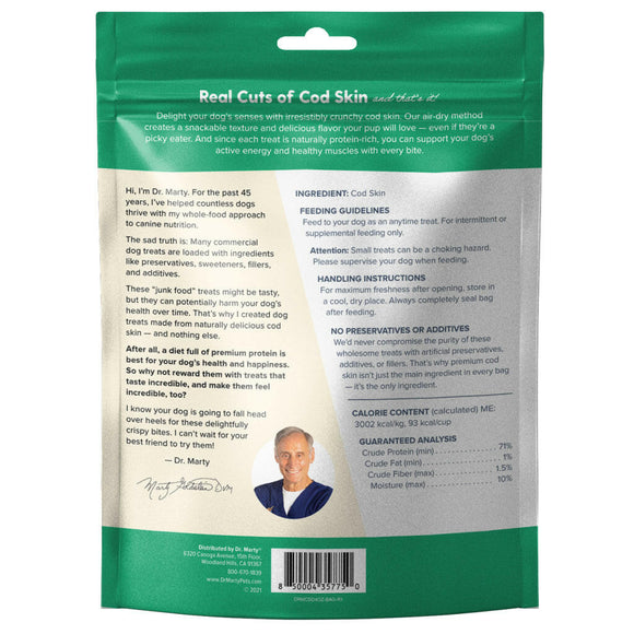 Dr. Marty Cod Crispies Freeze Dried Cod Skin Dog Treats