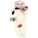 Multipet Rainbow Lamb Chop Plush Dog Toy 10.5"