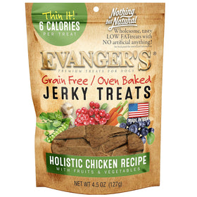 Evanger's Nothing But Natural Holistic Chicken Recipe Jerky Dog Treats (4.5 oz)