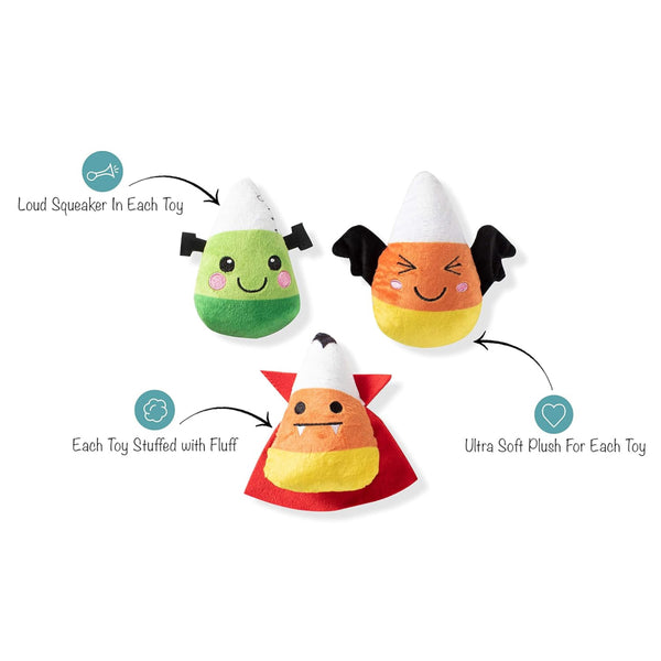 Petshop By Fringe Studio Candy Corns Small Toy For Dogs Set (3 pieces)