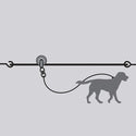 Four Paws Walk-About Heavy Weight Overhead Trolley & Tie-Out Cable for Dogs under 100 lbs (100 ft)