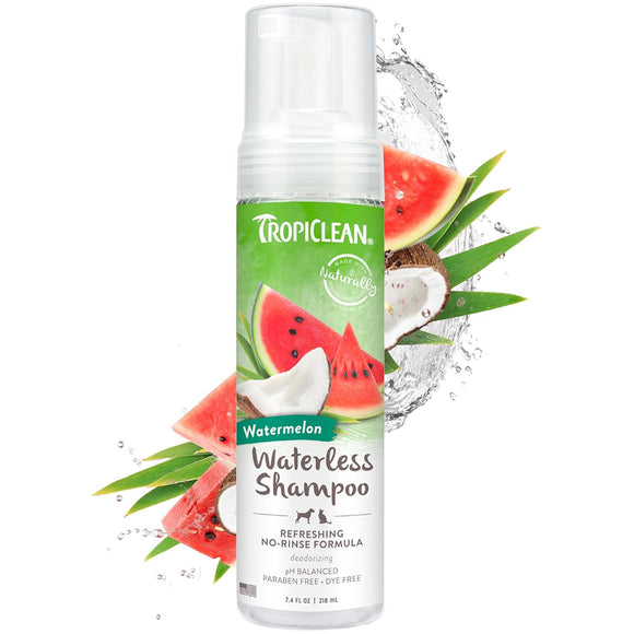TropiClean Watermelon Waterless Shampoo for Dogs & Cats (7.4 oz)