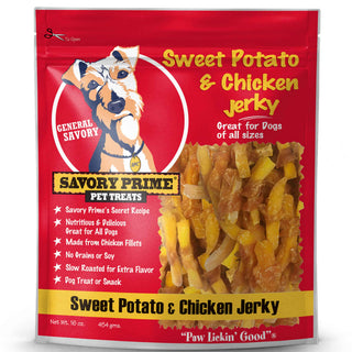 Savory Prime Sweet Potato & Chicken Jerky Treats For Dogs