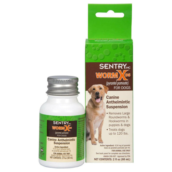 SENTRYHC WormX DS Canine Anthelmintic Suspension Liquid Wormer Dog (2oz)