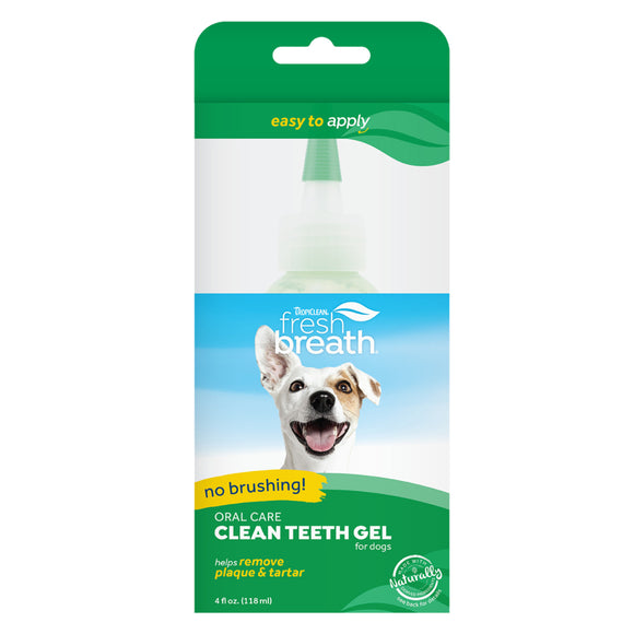 TropiClean Fresh Breath No Brushing Clean Teeth Dental & Oral Care Gel for Dogs